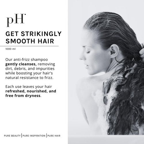 pH PURE HAIR Anti-Frizz Shampoo - Sulfate-Free Hydrating Formula with Monoi Oil & Magnolia - 33.8 oz