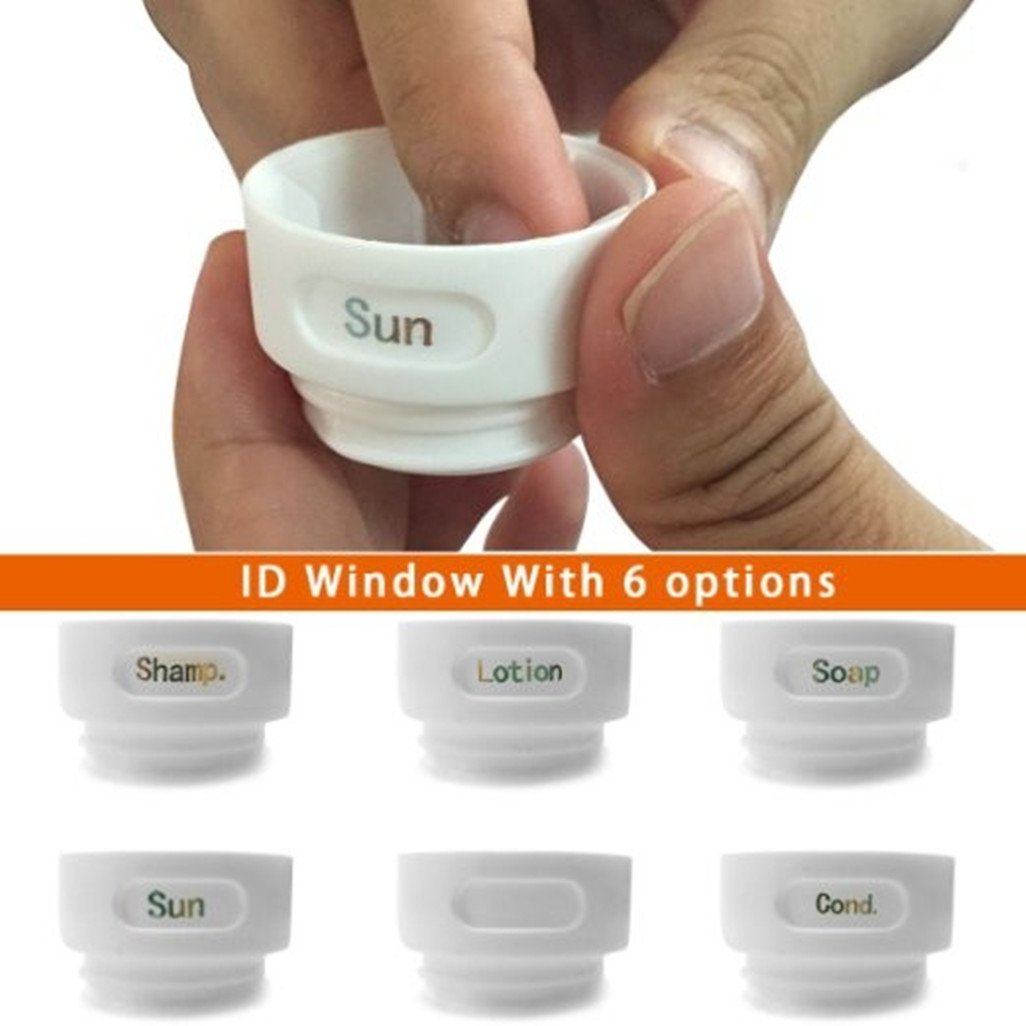 FNSHIP 4 Pack Sucker type Portable Food Grade Squeeze Silicone Liquid Travel Bottles TSA Approved For Shampoo, Conditioner, Lotion, Toiletries, Food condiment(1OZ,White+Blue+Green+Pink)