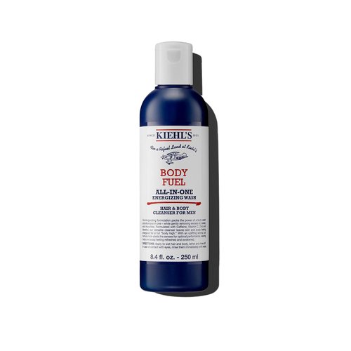 Kiehl's Body Fuel Energizing Body Wash & Shampoo for Men - Menthol, Caffeine & Vitamins E/C, 16.9 Fl Oz