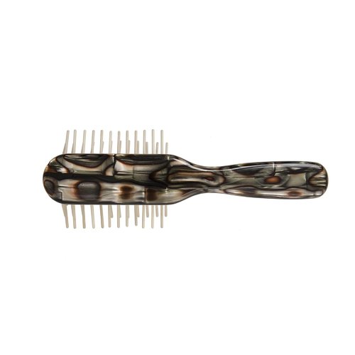 Ibiza Hair Detangling Brush - Wooden Pins for Scalp Stimulation & Faster Drying | Ideal for All Hair Types