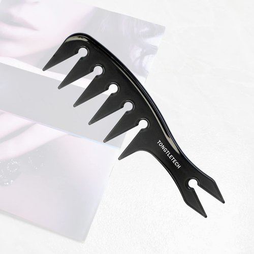 Texture Comb – Men Hair Wide Tooth Combs Styling Brushes Women Men Oil Head Combs Most Hair Types Salon and Barber Comb