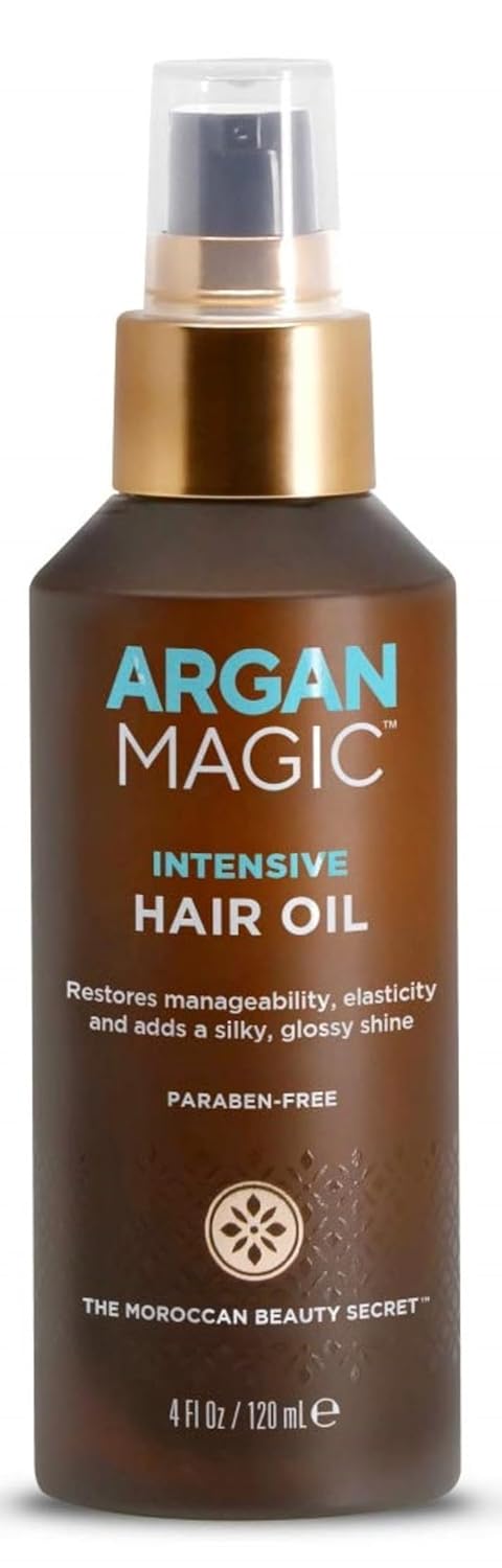 Argan Magic Intensive Hair Oil - Restores Manageability & Elasticity | Adds Shine & Controls Frizz | 4 oz