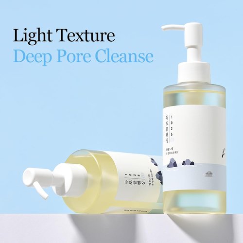 ROUND LAB 1025 Dokdo Cleansing Oil - Lightweight Makeup Remover for Sensitive Skin | 6.76 Fl Oz