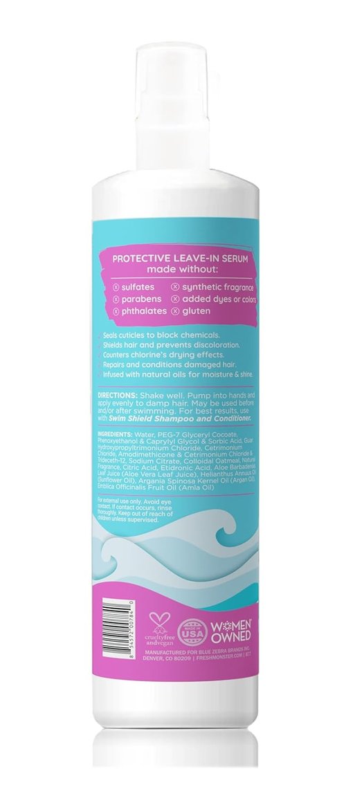 Fresh Monster Leave-In Conditioner Spray for Kids - Lightweight Hair Serum for Chlorine & Salt Water Protection | 8.5 oz