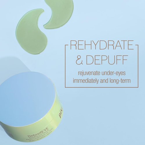 Pixi DetoxifEYE Hydrogel Under-Eye Patches - Cucumber & Caffeine for Puffiness Relief | 30 Pairs