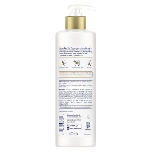 Dove Hair Therapy Shampoo - Breakage Remedy with Nutrient-Lock Serum | 13.5 fl oz for Damaged Hair
