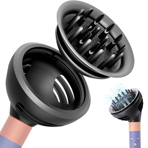 Dyson Upgraded Wave Curl Diffuser Attachment - Extra-Large Design for Thick/Curly Hair | Heat-Safe Dome & Diffuse Modes