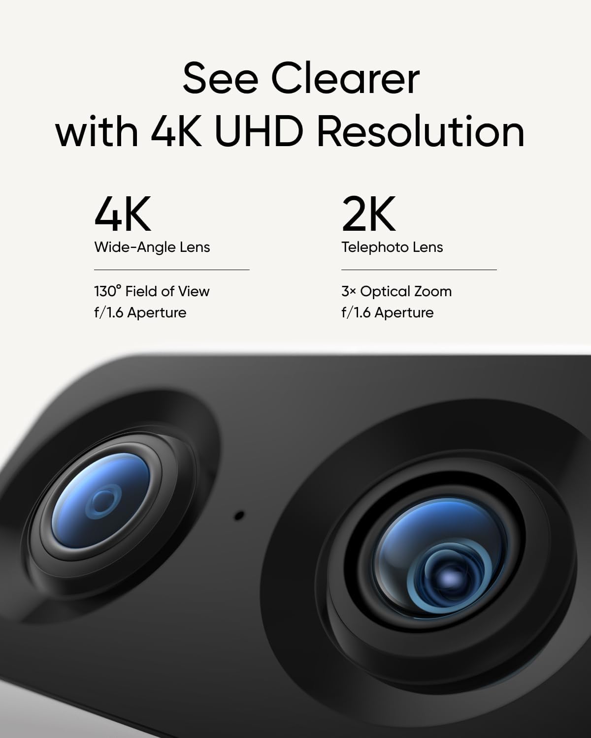 Eufy Security 4K UHD Indoor Camera - Dual Cameras with 8× Zoom & 360° Pan/Tilt Functionality