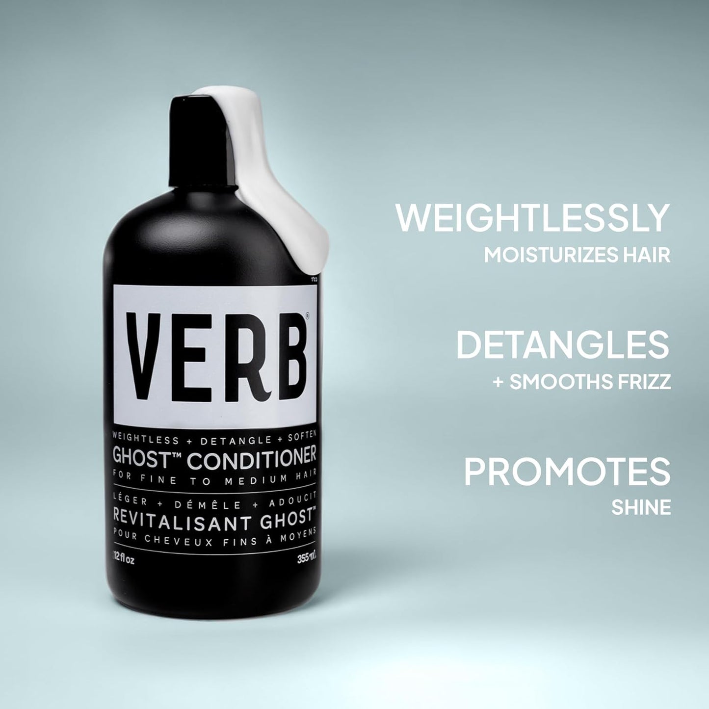 VERB Ghost Conditioner - Moringa Oil Infusion for Moisturizing Fine Hair - Vegan, Paraben-Free, Sulfate-Free