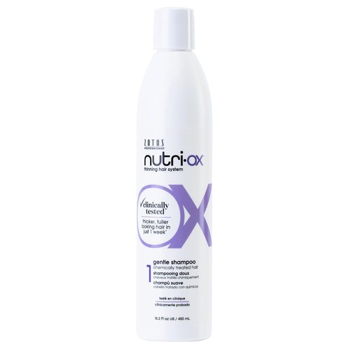 NUTRI-OX Gentle Shampoo for Chemically-Treated Colored Hair - Thicker, Fuller-Looking Hair | Peppermint, Color-Safe