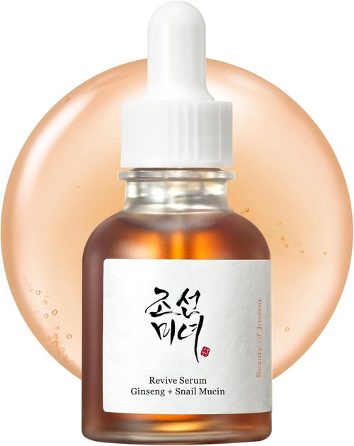 Beauty of Joseon Revive Snail Mucin Ginseng Serum - Hydrating Peptide Moisturizer for Dark Spots | 30ml