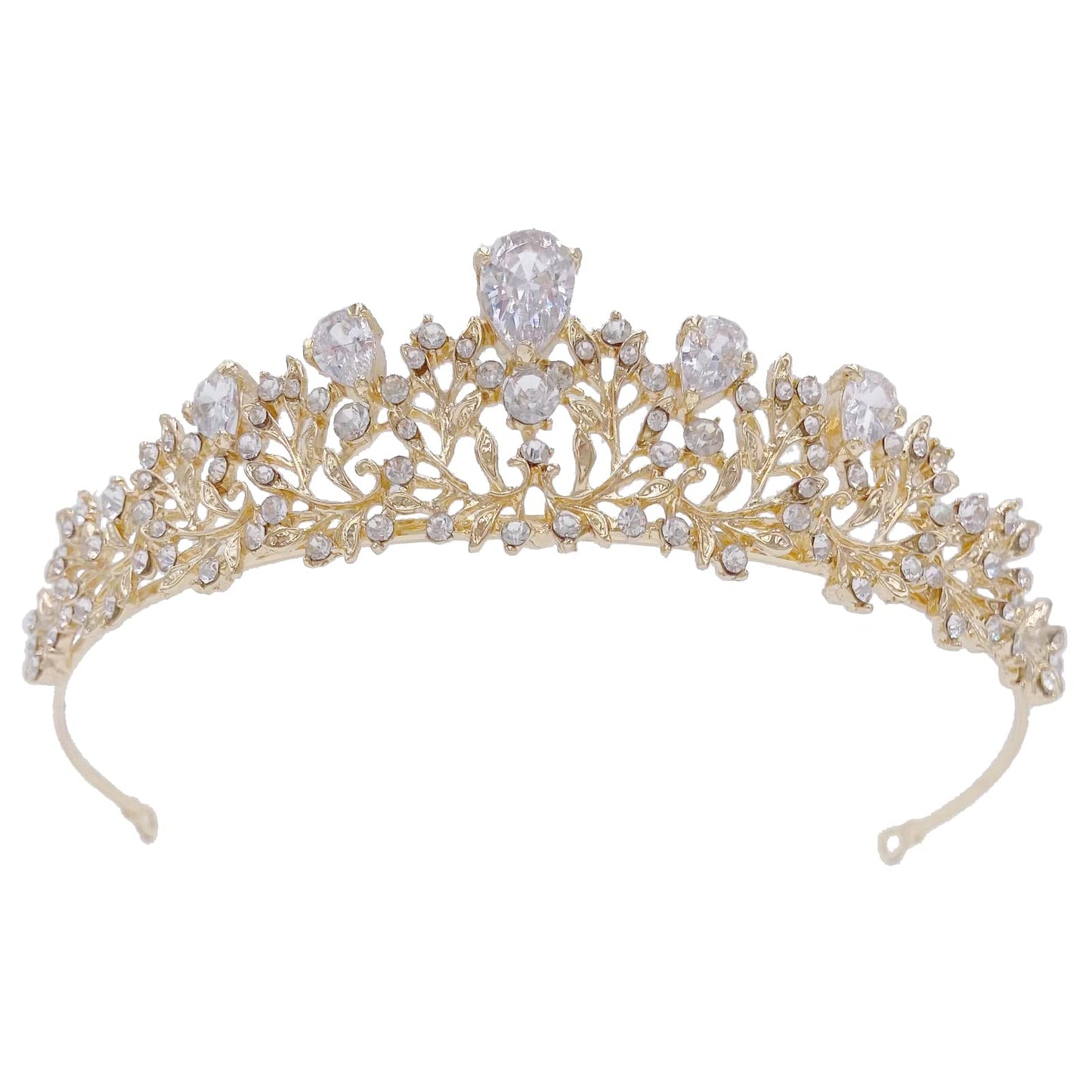 SH Gold Crown for Women Rhineshtone Wedding Tiara for Bride Girls Princess Tiaras and Crowns Birthday Pageant Prom Halloween Party Hair Accessories