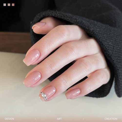 GAOY Jelly Nude Gel Nail Polish, 16ml Sheer French Base Soak Off Gel Polish, UV Light Cure for Nail Art DIY at Home, 4376 True Nude