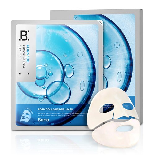 Bano PDRN Collagen Gel Mask - Firming & Deep Hydrating Overnight Face Mask | Fragrance-Free | 1.23 oz, 4EA