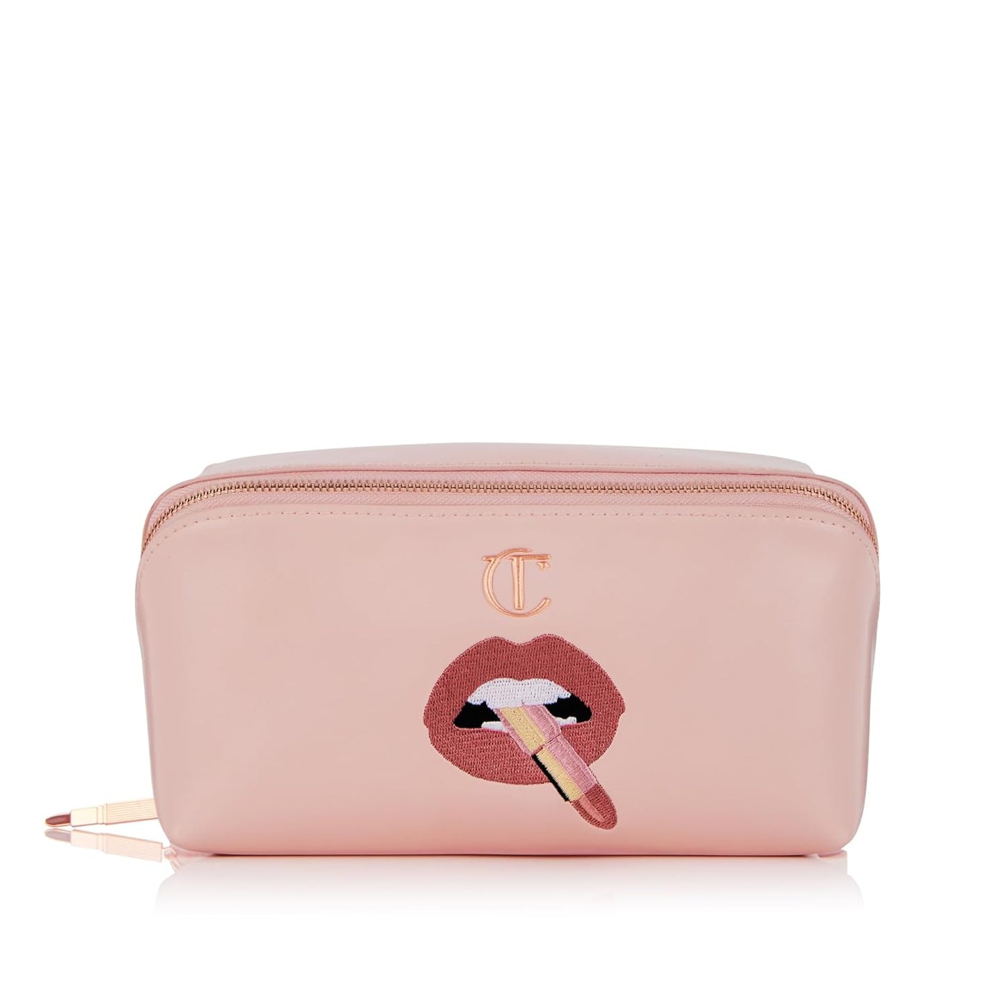 Charlotte Tilbury Pillow Talk Makeup Bag - Travel Cosmetic Bag in Iconic Pink with Rose Gold Zip