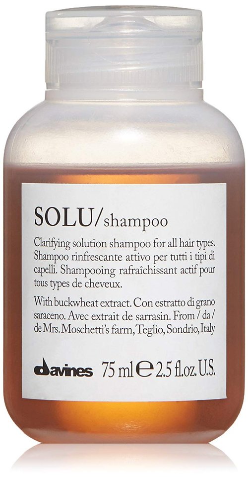 Davines SOLU Shampoo - Clarifying Formula for Residue Removal | Refreshing Scalp Care & Shiny Hair