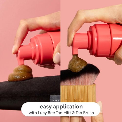 Lucy Bee Self Tan Mousse - Customizable Medium Tanning Foam for Natural Glow | Quick-Drying & Hydrating, 6.76 fl oz