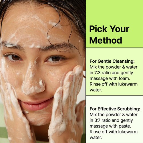 BY WISHTREND Green Tea & Enzyme Powder Wash, Gentle Face Wash for Sensitive Skin, Removes Impurities, Facial Cleanser for Dry Skin, Korean Skincare, Fragrance Free, 110g / 3.88 Oz