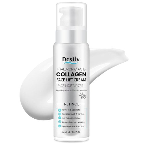 Regine Switzerland Neck Cream - Instant Face Lift & Anti-Aging Moisturizer | 6-in-1 Collagen, Retinol & Hyaluronic Acid Formula