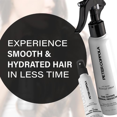 Peter Coppola Just Blow - Heat Protectant Spray for Smoother Hair - Reduces Drying Time, Travel Size 2 oz