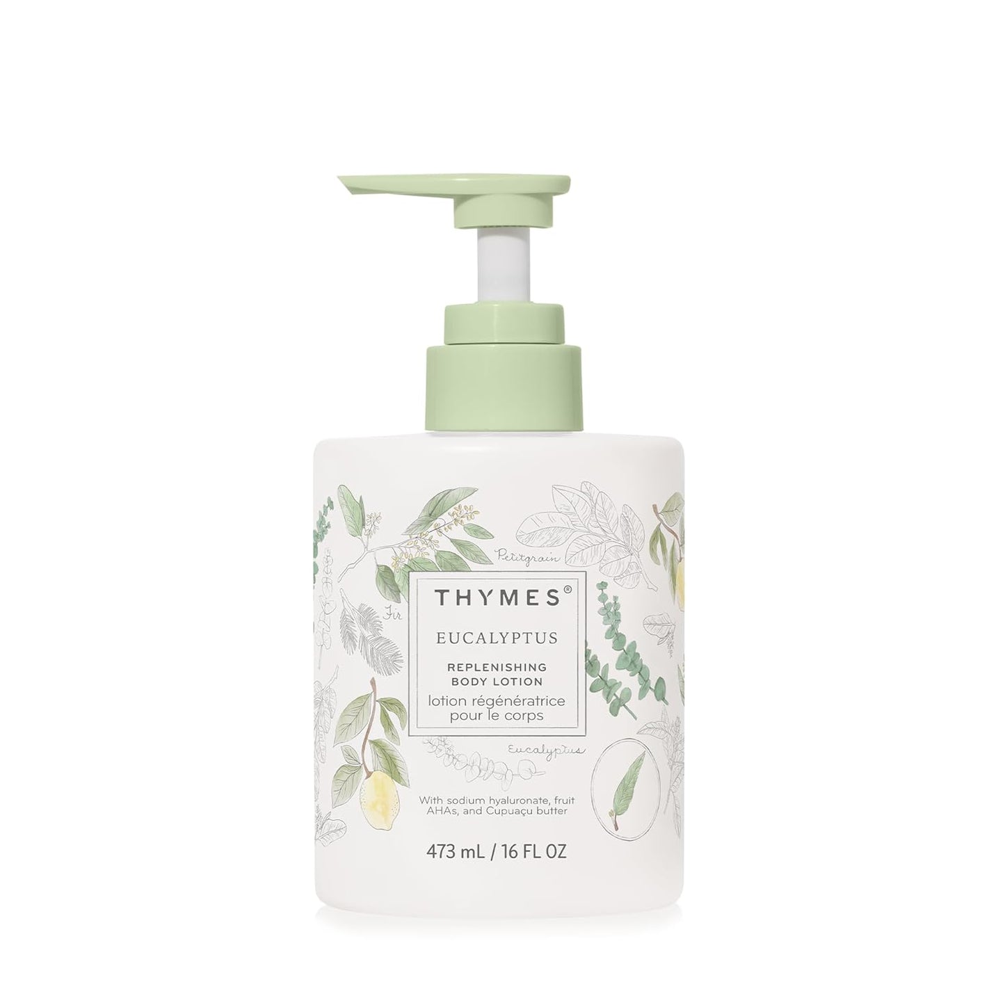 Thymes Replenishing Body Lotion - Moisturizing Formula for Dry Skin - Eucalyptus & Citrus Scent (16 fl oz)