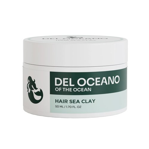 Del Océano Hair Styling Sea Clay - Strong Hold, Matte Finish Hair Clay for Men | 2.7 oz
