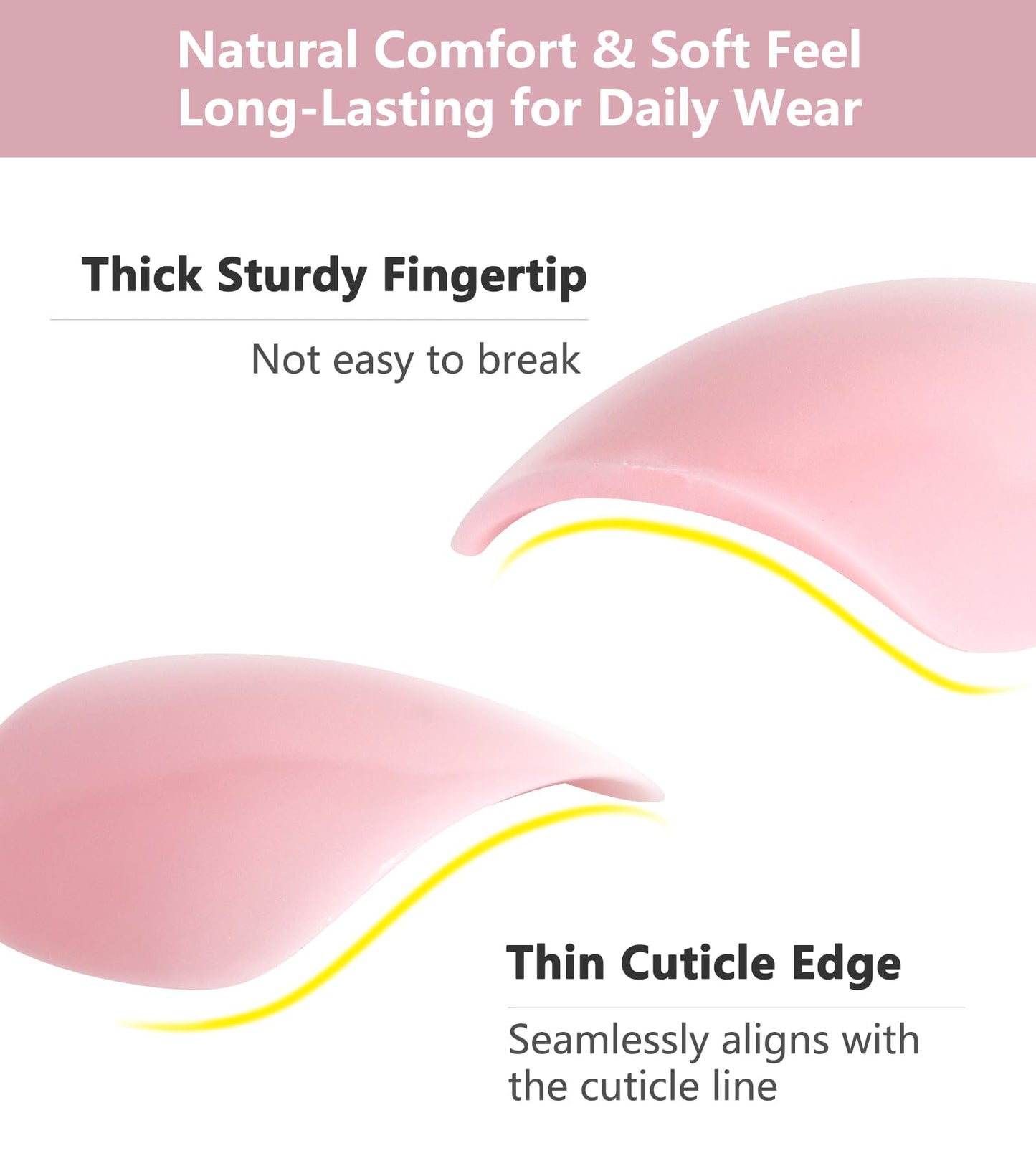 Artquee Press on Nails Short Soft Nude Square False Tips Glossy Reusable Fake Stick on Nails Kit for Women - 30 PCS 15 Sizes