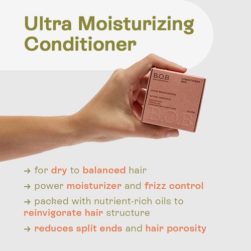 Moisturizing Bundle - Nourishing Shampoo Bar & Ultra Moisturizing Conditioner Bar | Vegan, Eco-Friendly Solid Hair Care for Dry Hair