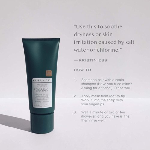 Kristin Ess Hair Weightless Hydration Mask - Soothes Scalp & Hydrates Hair, Vegan, 6.7 fl oz
