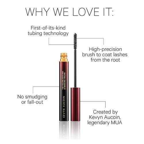 **Kevyn Aucoin The Volume Mascara - Black | Precision Brush for Long-Lasting, Clump-Free Lashes**
