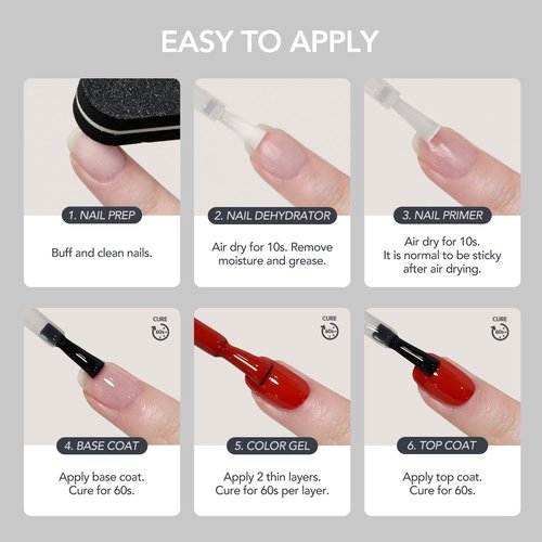 GAOY Nail Primer - 16ml Acid-Free Natural Prep Bond for Acrylic & Gel Polish - 2 Pcs Set