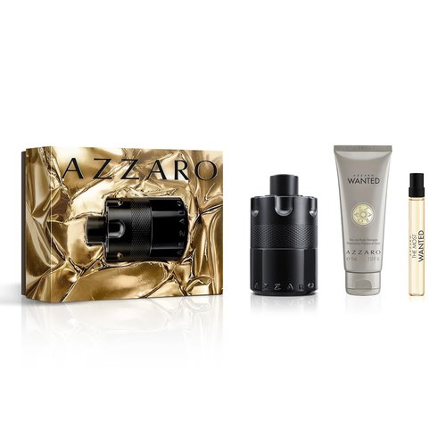 Azzaro The Most Wanted Eau de Parfum Intense Set - Fougère Woody Cologne for Men, 3.4 fl oz & Travel Size