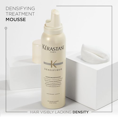 KERASTASE Densifique Mousse - Thickening Leave-In Mousse for Volume & Shine, Enriched with Hyaluronic Acid