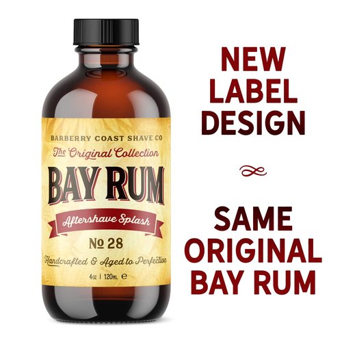 Bay Rum Aftershave Splash for Men - Crafted with Authentic Bay Oils from Dominica Republic in the Virgin Islands - Natural and Pure Ingredients - 4oz. - from Barberry Coast Shave Co.