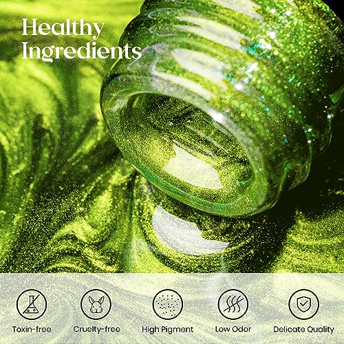 MIZHSE 8 Colors 9D Cat Eye Gel Nail Polish, Upgraded Magnetic Gel Polish Kit with Magnet Stick, Galaxy Chameleon Effect Silky Cat Eye Nail Gel Soak Off Nail Art Salon Manicure Home Ladies Gift