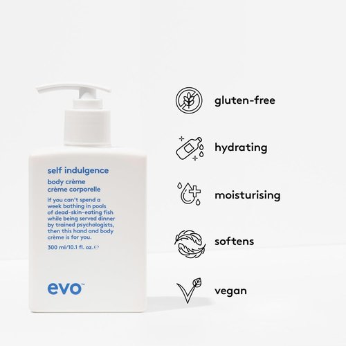EVO Self Indulgence Moisturizing Body Cream - Hydrates & Soothes Dry Skin, Vegan Formula | 10.1 fl oz
