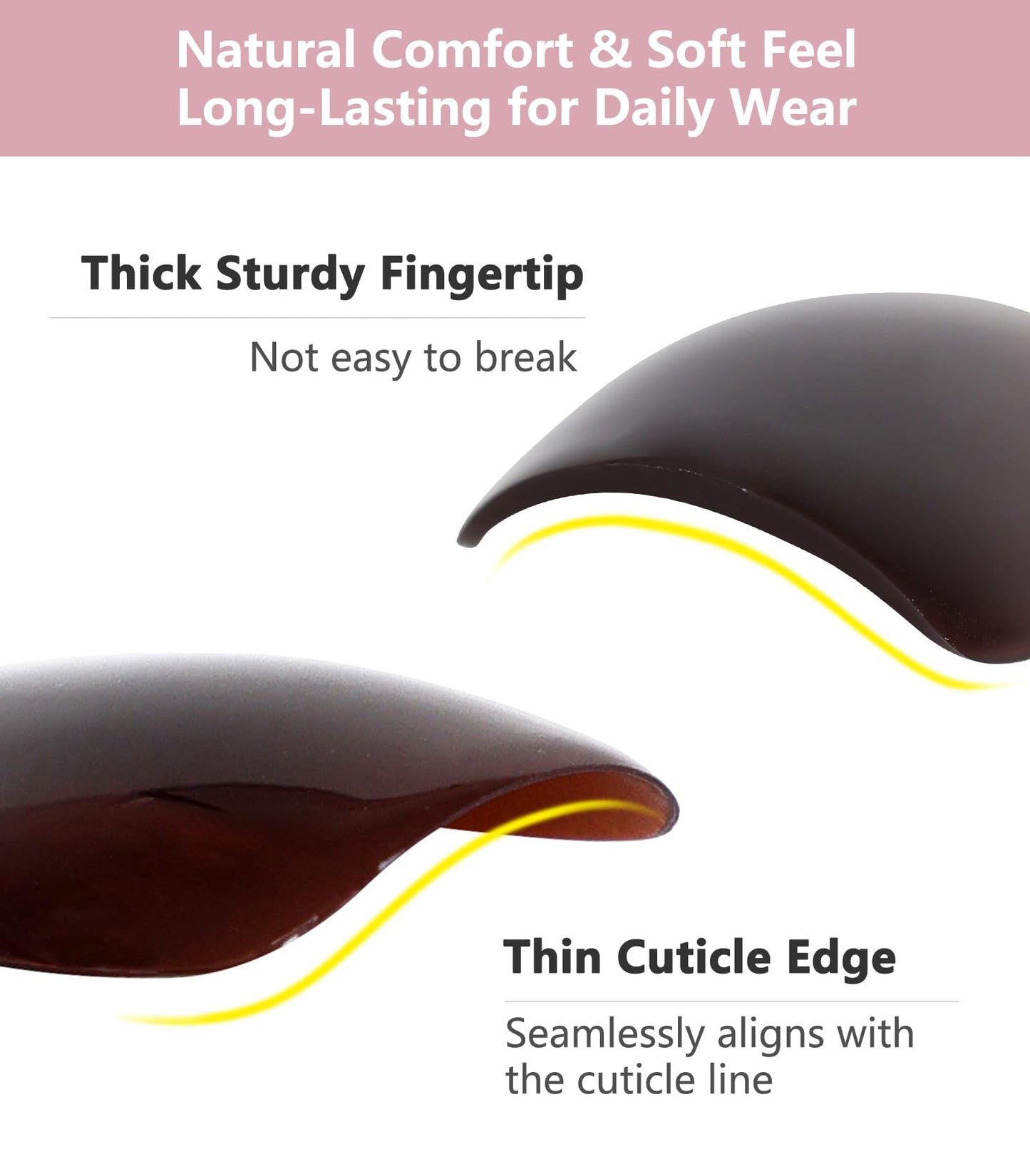 Artquee Press on Nails Short Soft Nude Square False Tips Glossy Reusable Fake Stick on Nails Kit for Women - 30 PCS 15 Sizes