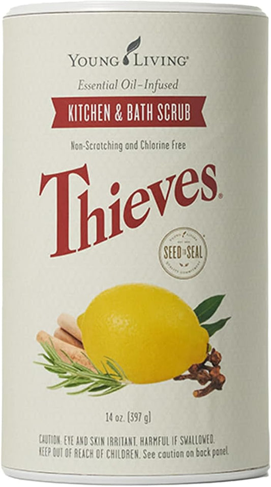 Young Living Thieves Kitchen & Bath Scrub - 14 Oz Plant-Based Formula | Tough on Grease & Grime