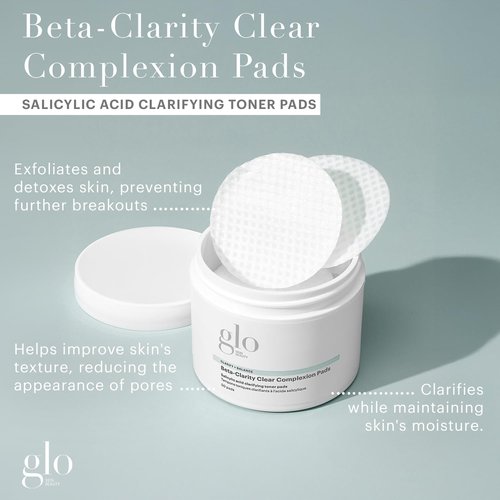 Glo Skin Beauty Clear Complexion Pads - Instantly Tone & Balance for Clearer Skin | 60 Pads