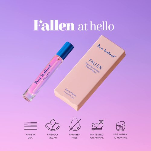 Pure Instinct FALLEN The Original Pheromone Infused Sprayer Perfume Cologne – For Her - Eau de Parfum EDP for Women - 0.31 Fl Oz