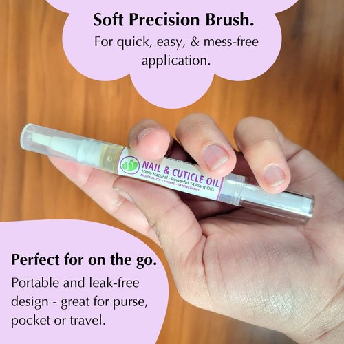 Mona Brands All Natural Nail Oil Cuticle Pen - Restores & Protects Damaged Cuticles | Moisturizes & Strengthens | Lavender (2.5 mL)