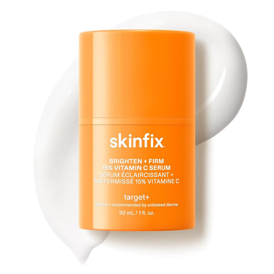 Skinfix Brighten + Firm Vitamin C Serum - 15% Concentration for Dark Spots & Fine Lines - Safe for Sensitive Skin