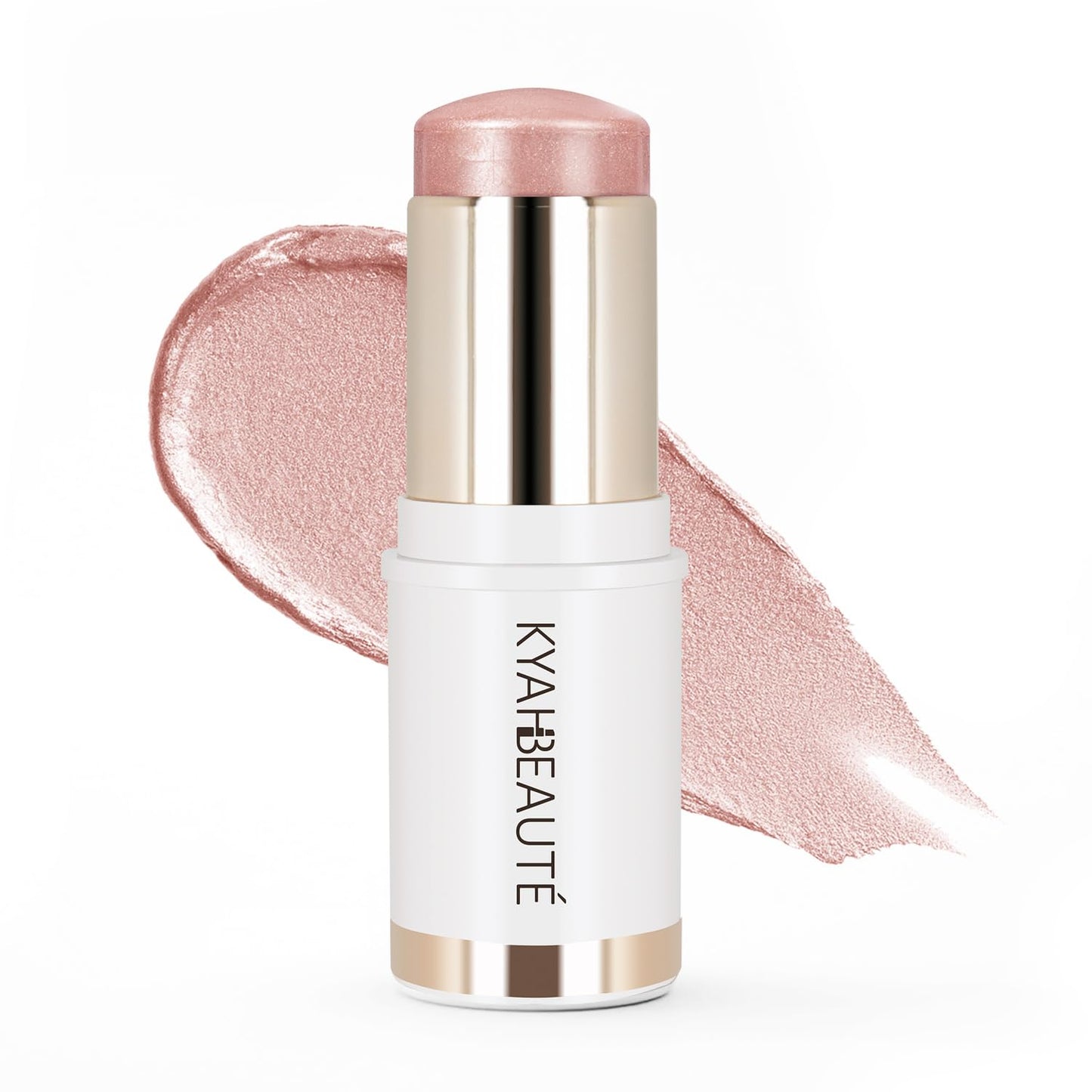 Dewy Highlighter - Radiant Makeup Stick for Face & Body | Buildable Shimmer Glow | Vegan & Cruelty-Free | Rose Bronze Gold 15g/0.53fl. Oz
