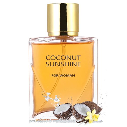 Coconut Sunshine Perfume by Regine Switzerland - Women's Vanilla Fragrance | 60ml Yellow Bottle