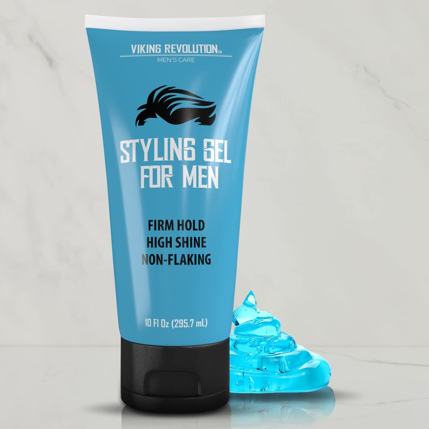Skiennix Hair Gel for Men - Strong Hold Styling Gel with High Shine - 10oz Clear Formula