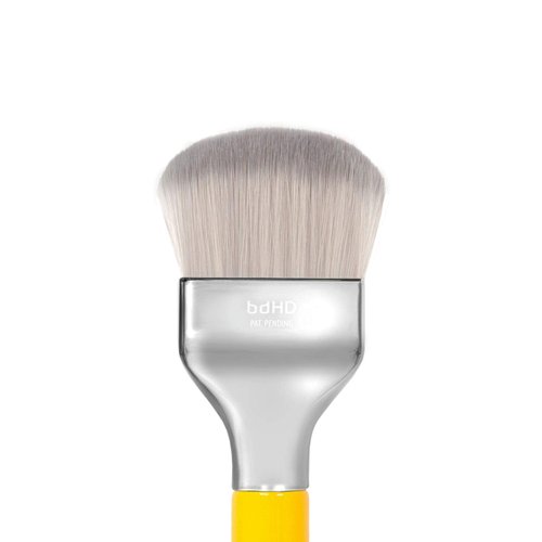 Bdellium Tools Professional Makeup Brush - Studio Series 972 Large Rounded Double Dome Blender - With Soft Synthetic Fibers, For Foundation Application & Blending (Yellow, 1pc)