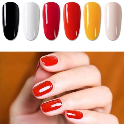 Polish Nail Pens, Nail Polish Pen Set, 6Pcs/Set Nails Pens, One Step Gel Nail Polish 3-In-1 Pen, 36 Color Nail Polish Gel Pen 8 ml (b)