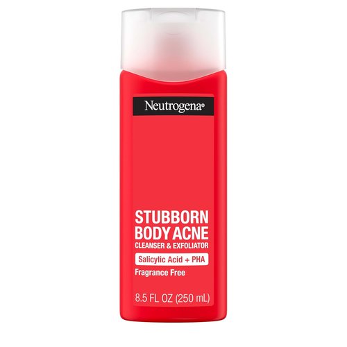 Neutrogena Salicylic Acid Body Wash - Exfoliating Acne Treatment for Chest & Shoulders | 8.5 Fl Oz