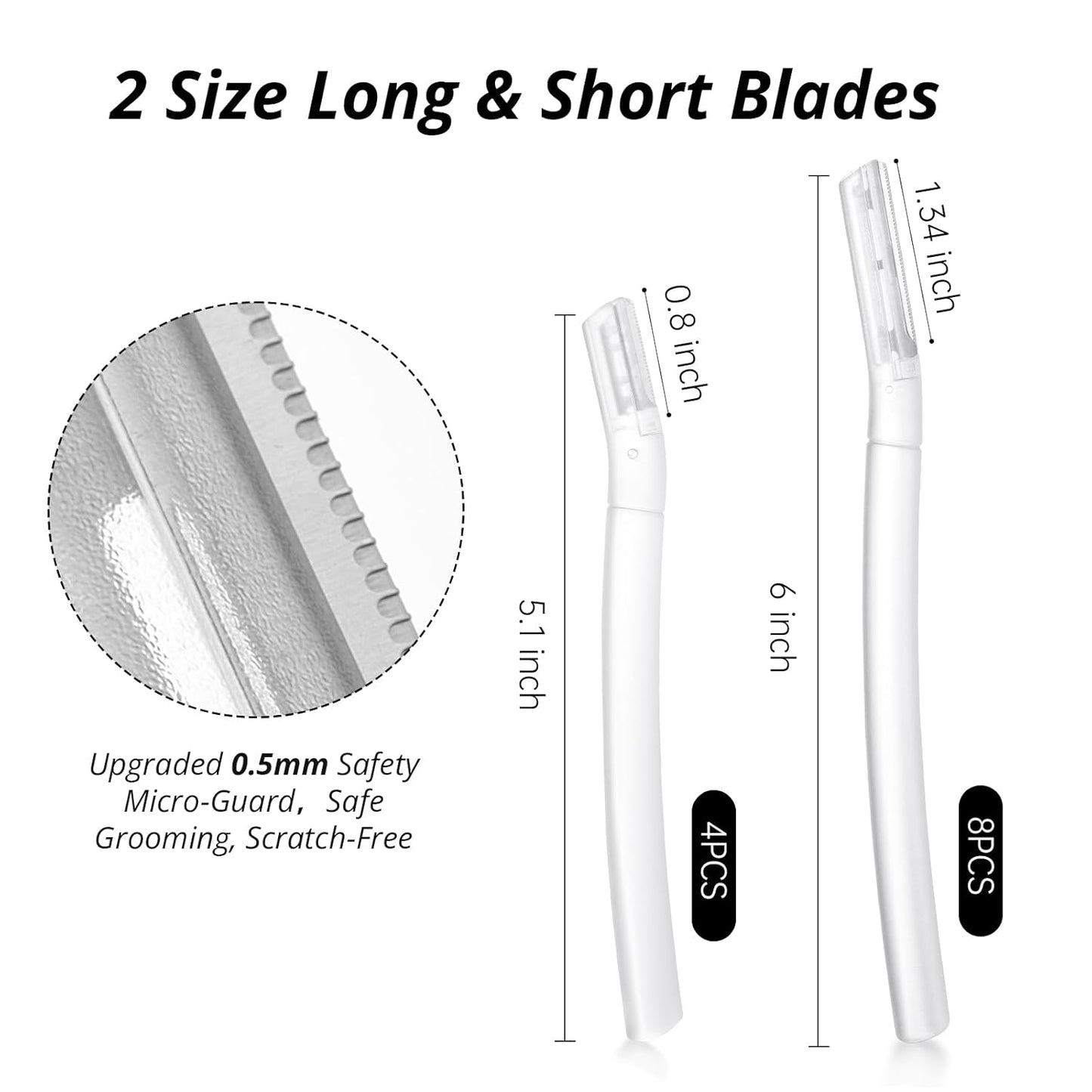 Skiennix Dermaplane Razor Set - 10PCS Eyebrow Razors for Smooth Skin & Gentle Exfoliation | Includes Storage Case