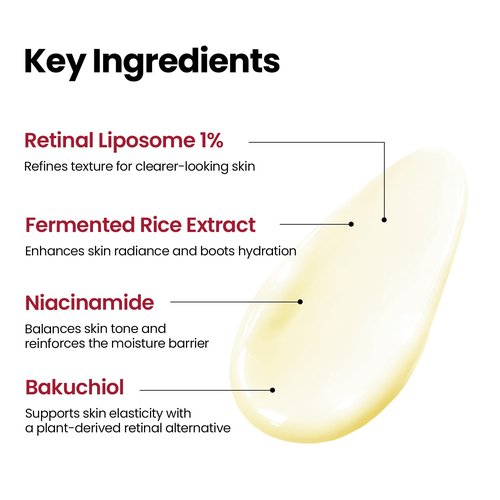 K-SECRET SEOUL 1988 Retinal Cream - Advanced 1% Retinal Liposome & Fermented Rice Extract | Daily Fine Lines & Texture Care | 50ml / 1.69 fl oz